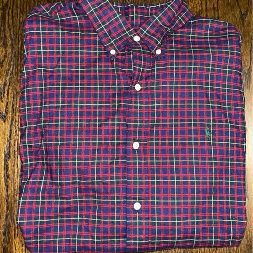 XL Ralph Lauren Long Sleeve Button Down Polo shirt Red Plaid